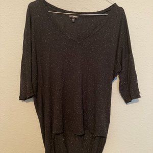 Oversized Speckled Quarter Length Shirt